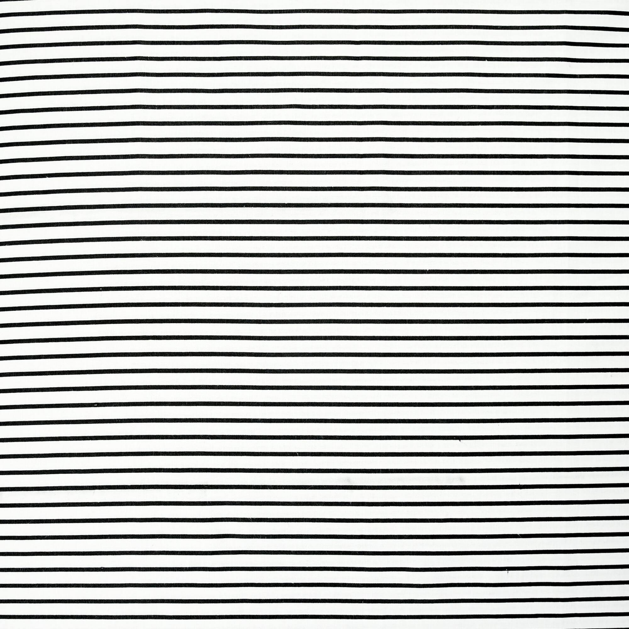 White & Black Stripes Cotton Fabric Mini Bolt by Loops & Threads®